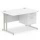 Rayleigh Cantilever Straight Desk with Fixed Pedestal